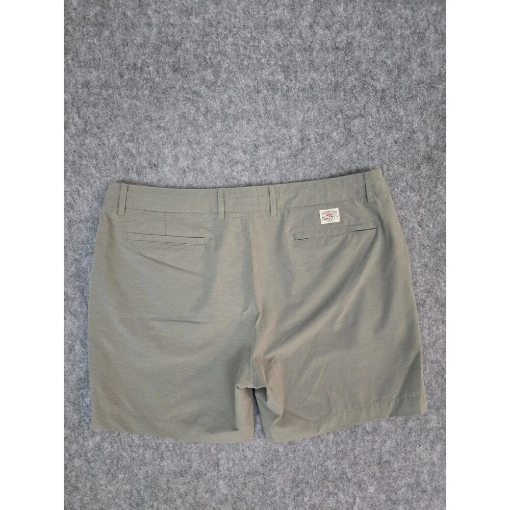 Faherty All Day Shorts Drawstring Men’s 38 Green Stretch 6